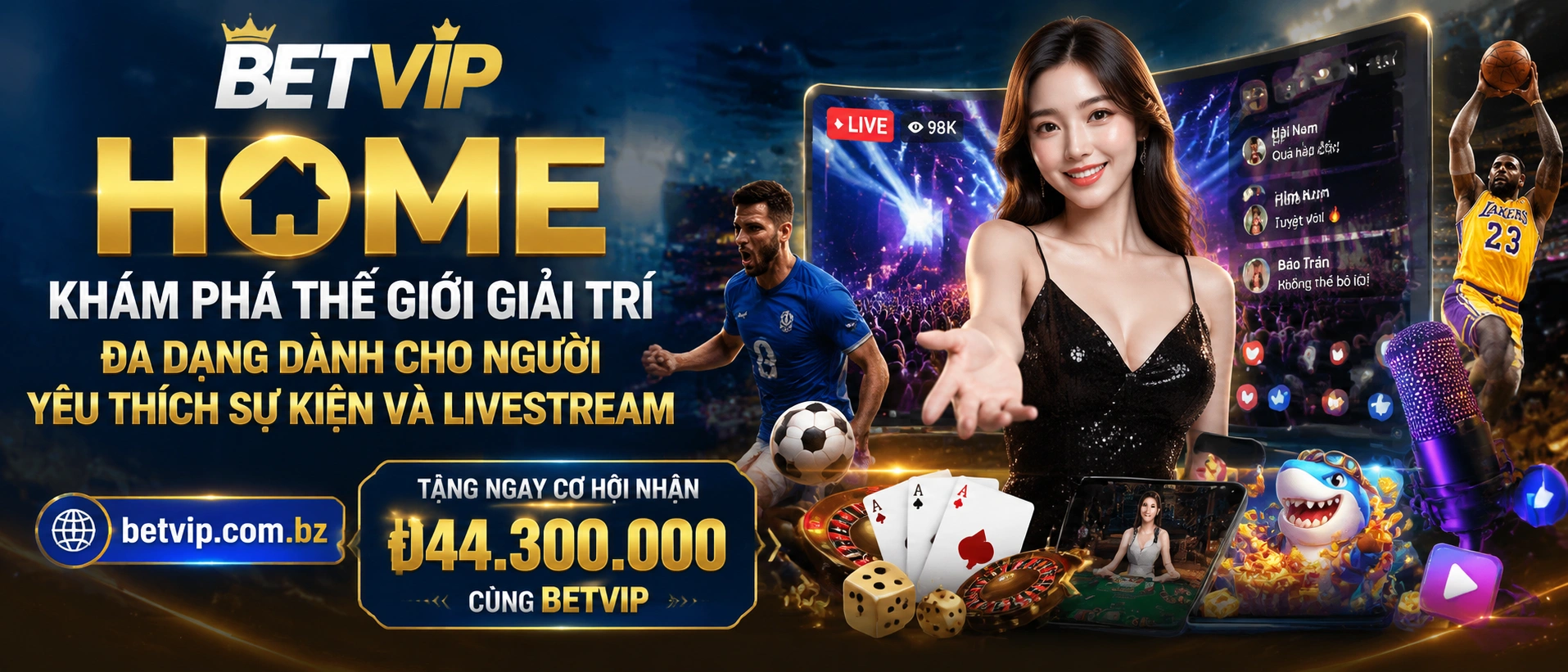 Banner ưu đãi lễ hội BetVip