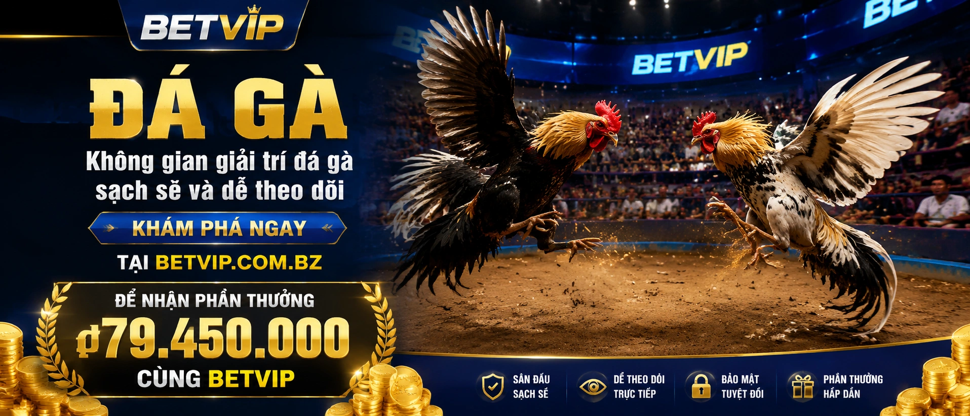 Đá Gà trực tiếp trên giao diện mobile của betvip.com.bz