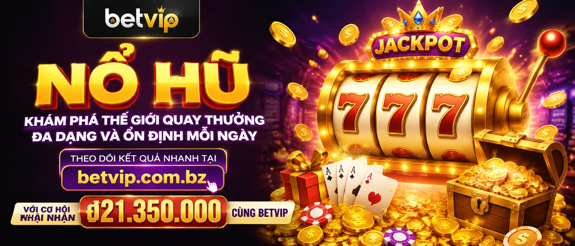Màn hình danh mục game Nổ Hũ nổi bật trên Betvip
