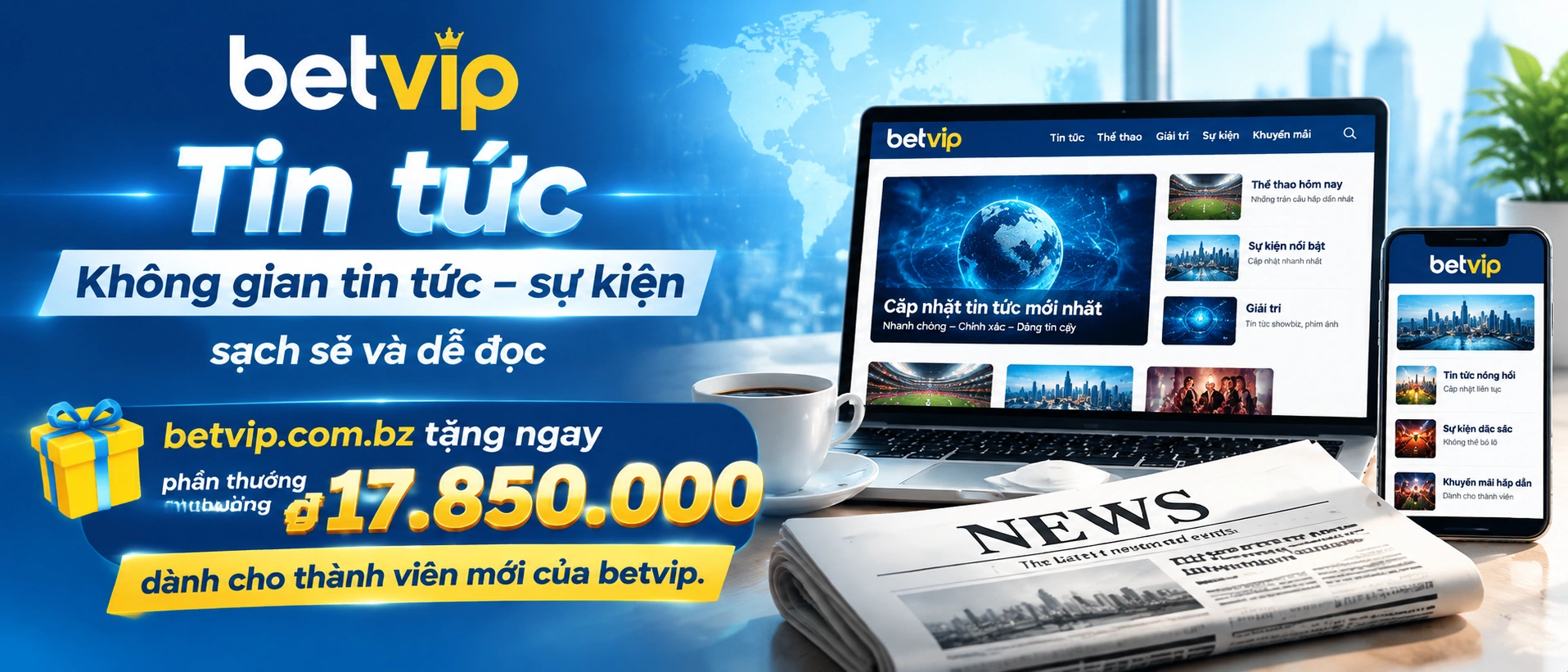 Người dùng xem tin tức trên điện thoại với bố cục thẻ rõ ràng