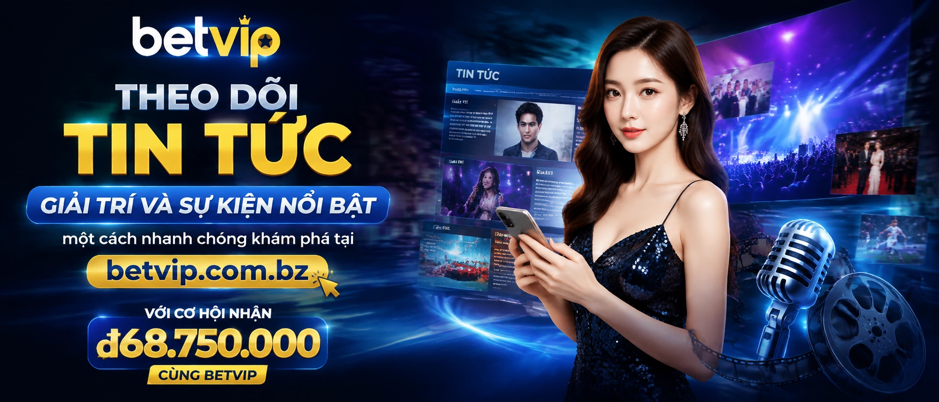 Màn hình tin tức betvip hiển thị nội dung nổi bật và mục đọc nhanh